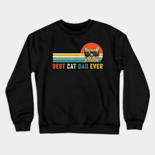 Best Cat Dad Ever Fathers Day Gift Cat Daddy For Men Crewneck Sweatshirt